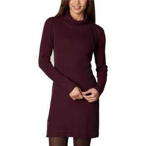 Prana Long Sleeve Dress in Deep Burgundy, EUC, Medium